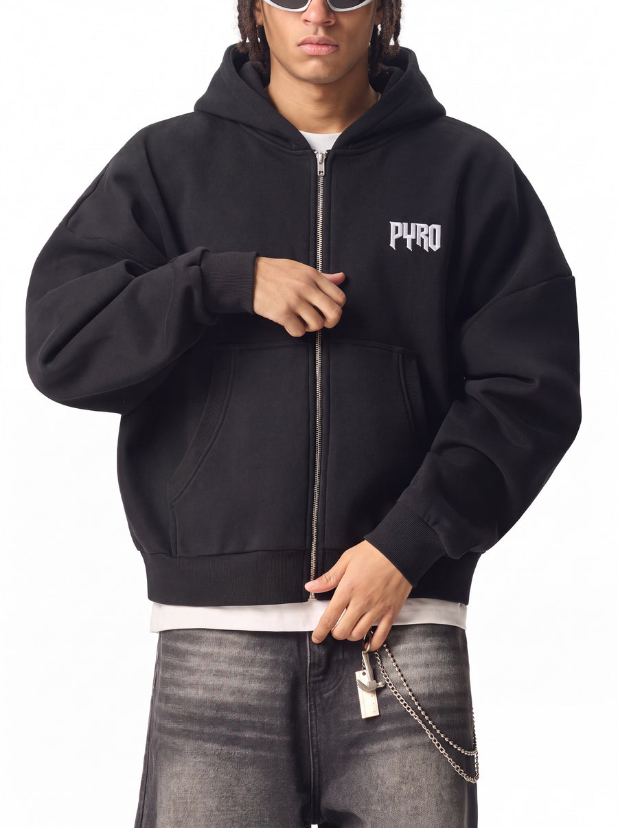 PYRO ZIP HOODIE — HEAVY COTTON