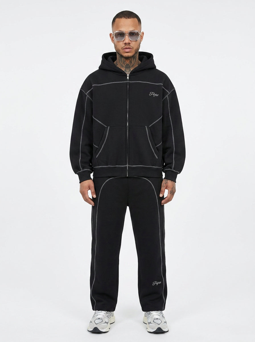 PYRO BOXY ZIP HOODIE — CROPPED FIT