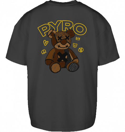 PYRO BROWN TEDDY OVERSIZE TEE - PYRO THE BRAND