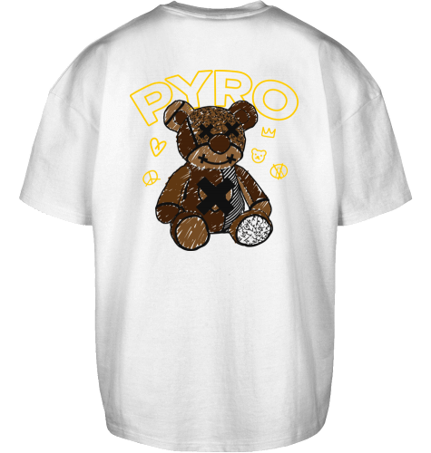 PYRO BROWN TEDDY OVERSIZE TEE - PYRO THE BRAND